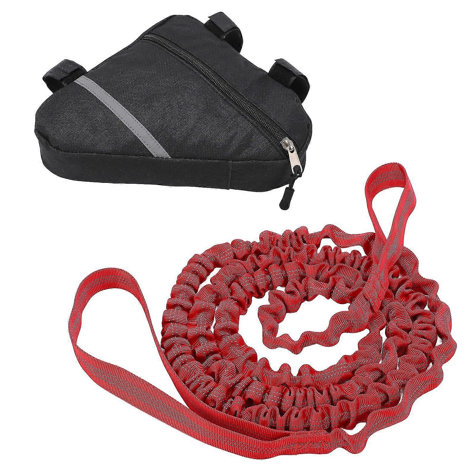 Red Bike Tow Bungee Attachment Rope for MTB Trailer - Family Outdoor Riding Set