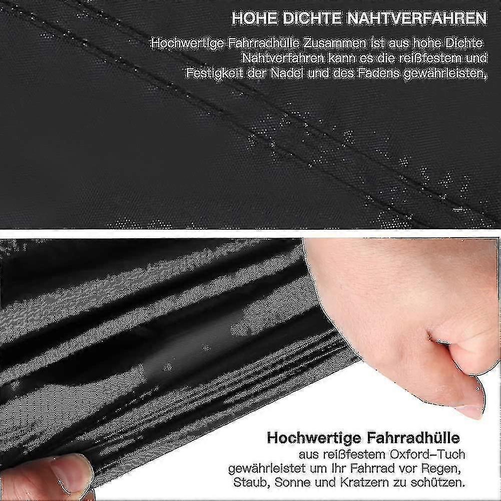 Fahrradabdeckung für 2 Fahrräder 210d Ripstop Material Winddicht Anti Uv-fjkhf