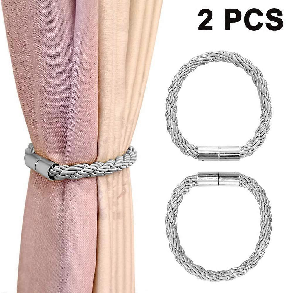 2 Pcs Strong Magnetic Curtain Tiebacks Decorative Rope Holdbacks