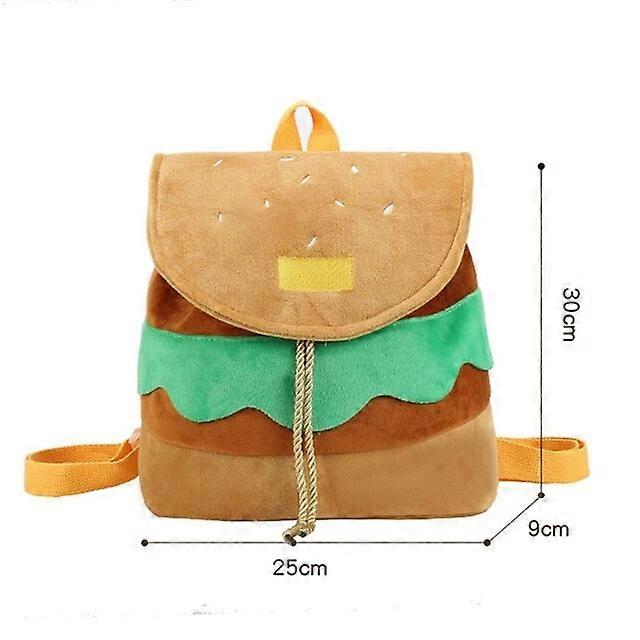 Women Backpack Hamburger Shape Drawstring Adjustable Daily Bag Multi-Function Bag Pack Backpacks