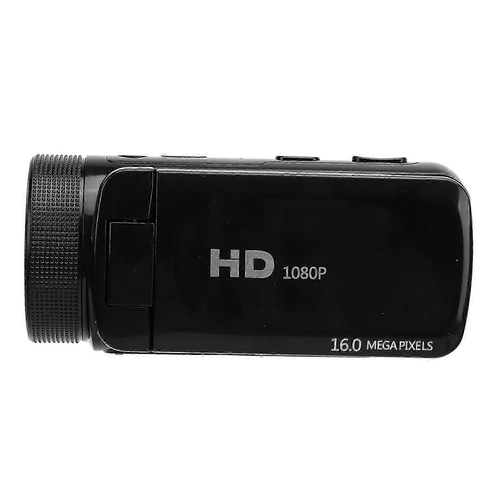 1080P Vlogging Camera with 16MP and 2.4in Flip Screen for Travel and Events with 16X Zoom and UK Plug
