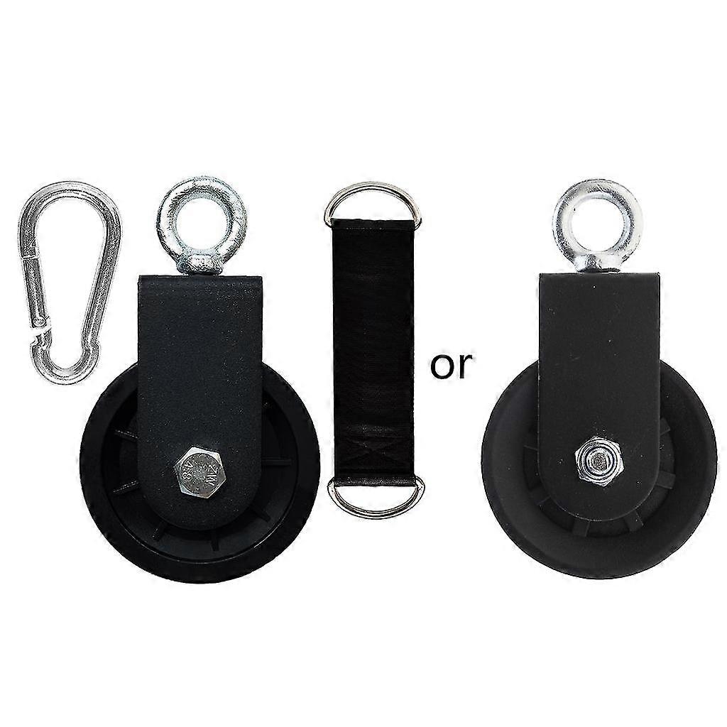 Portable Fitness Triceps Handle Bar Pulley System DIY Gym Cable Attachment Kit