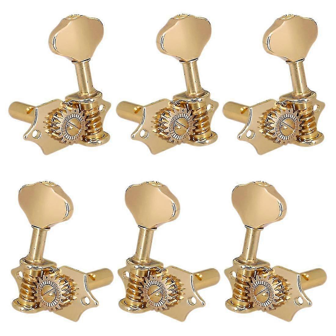 1:18 Guitarra String Tuning Pegs Tuner Machine Heads Knobs Tuning Keys6pcs-gold
