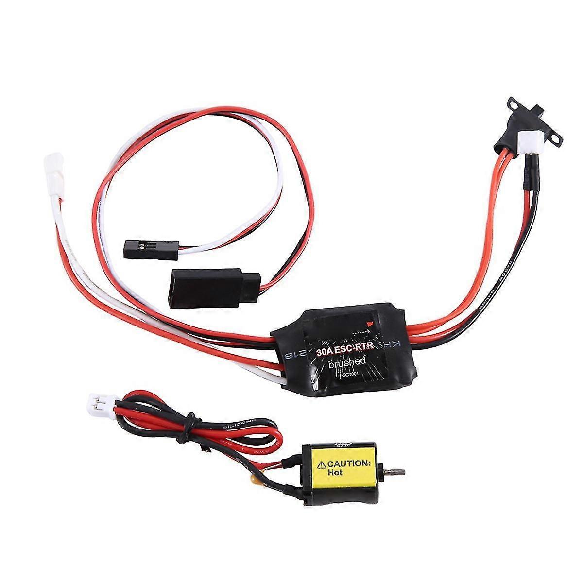 30a Brushed Esc & 88t Strong Magnetic 030 Motor Combo For Rc Car 1/24 Scx24 Rc Crawler Upgrades Ki