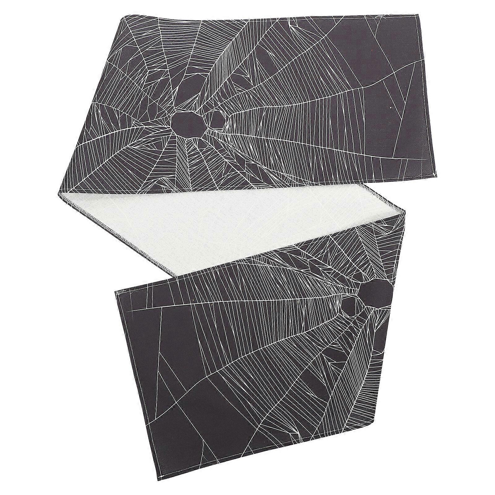 Decorative Halloween Themed Tablecloth Spider's Web Table Runner for Party