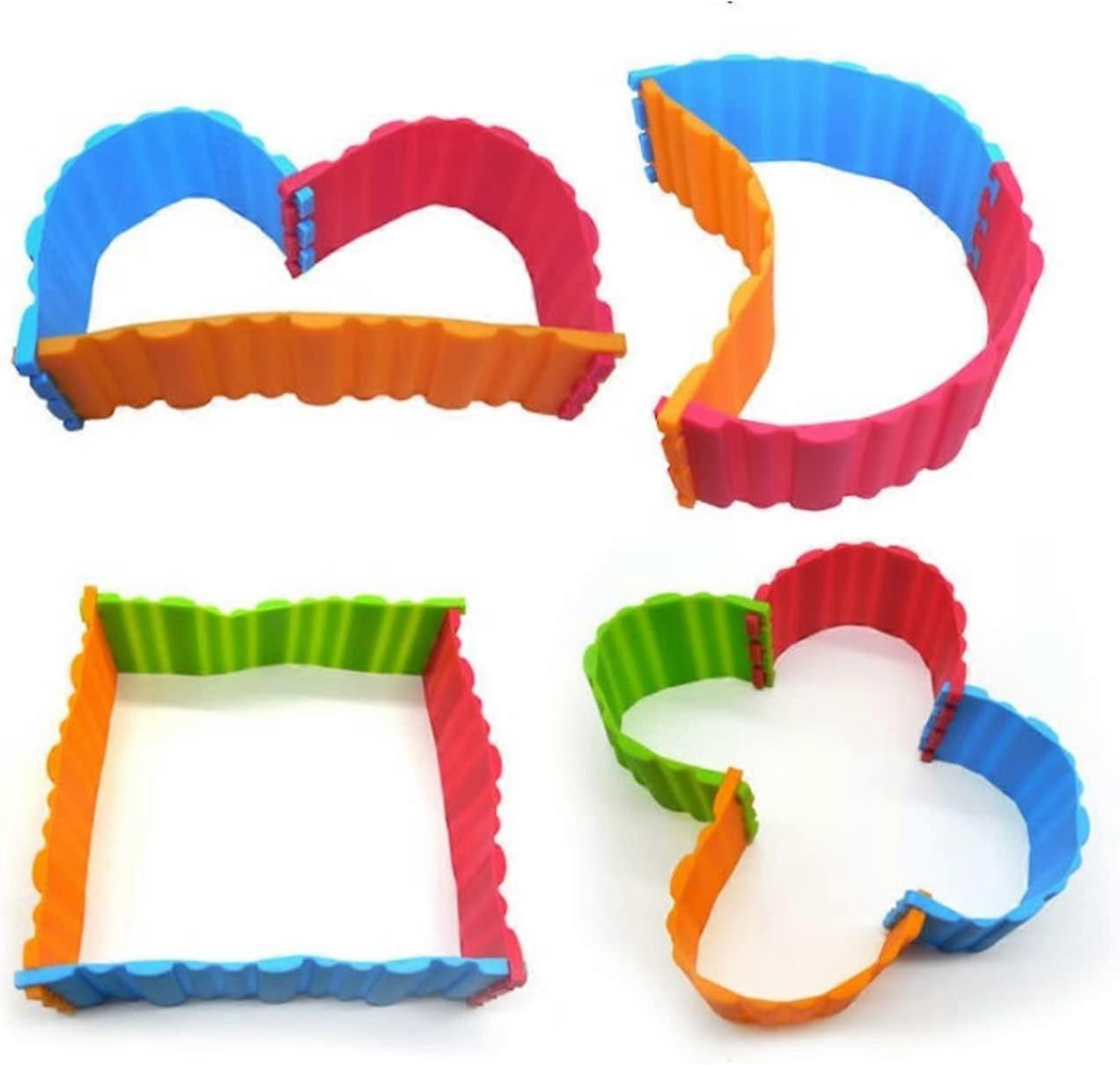 4PC Multicolor Cake Mold Nonstick Silicone DIY Baking Mould Tools Cake Pan Snake Shaper Molds Various Shapes Design Bread Pastry Dessert Making Gadget