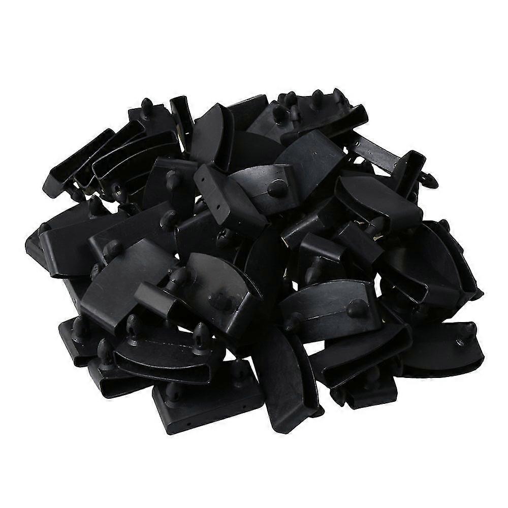 50pcs Bed Slat Plastic End Caps 50mm Black-MXBC