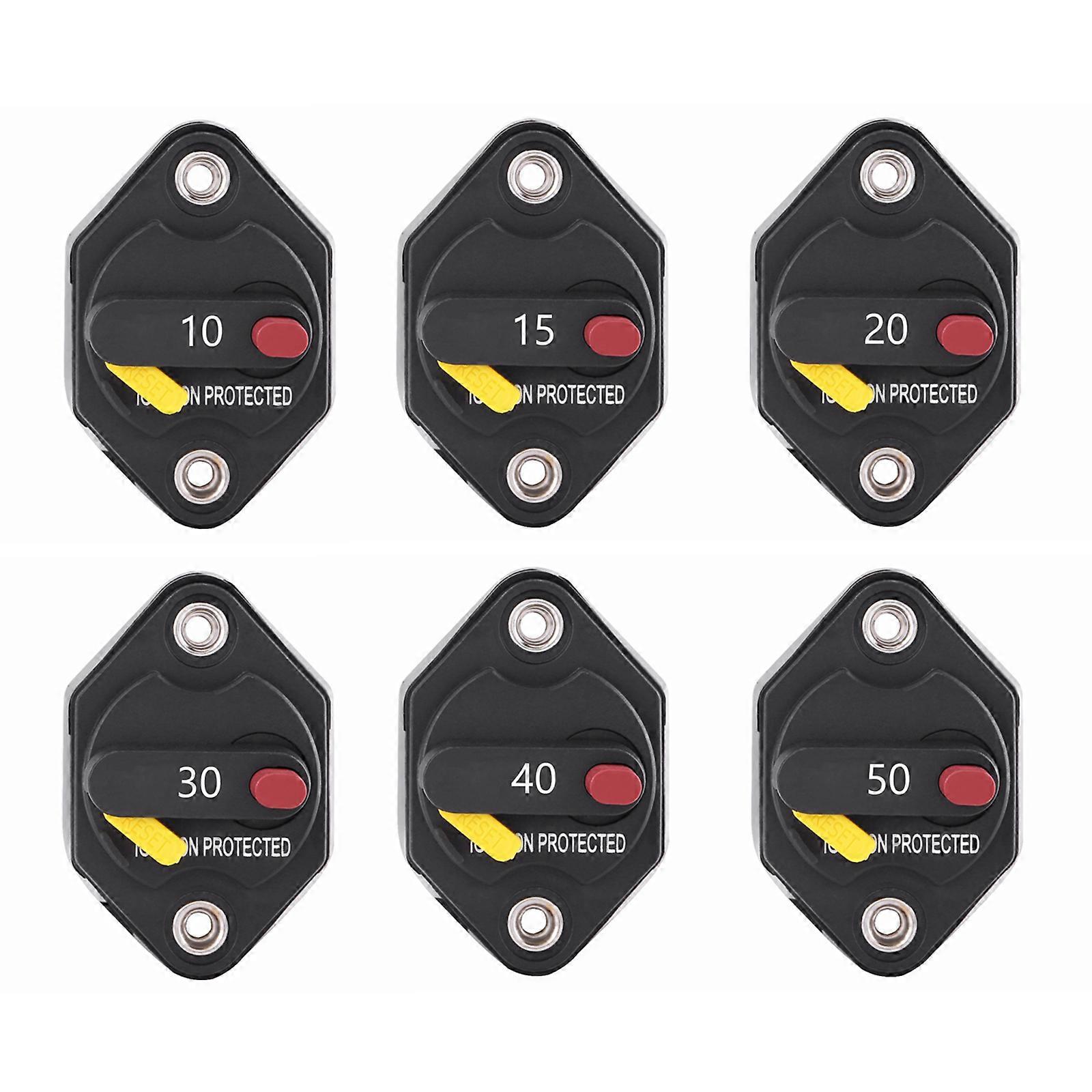 Areyourshop 10A 15A 20A 30A 40A 50A IP67 Waterproof Circuit Breaker Blow Reset Fuse Switch For Car Audio Marine