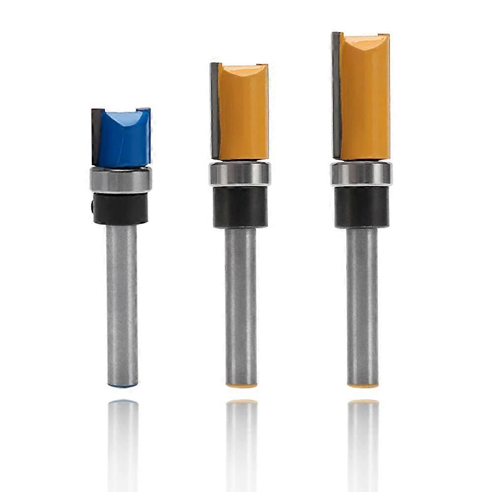 Pieces Flush Trim Cutter with 6.35mm Shank, Flush Trim Pattern Router Bits