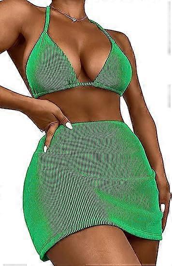 Women's 3 Piece Zebra Striped Bikini Swimsuit Set
