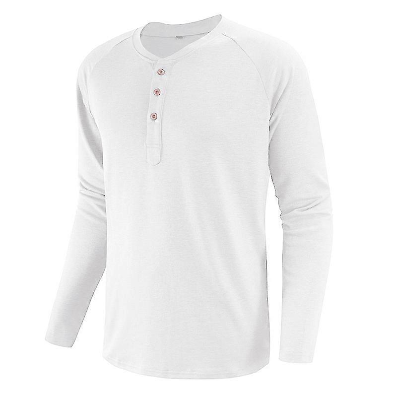 Men's Long Sleeve Henley Shirt for Spring