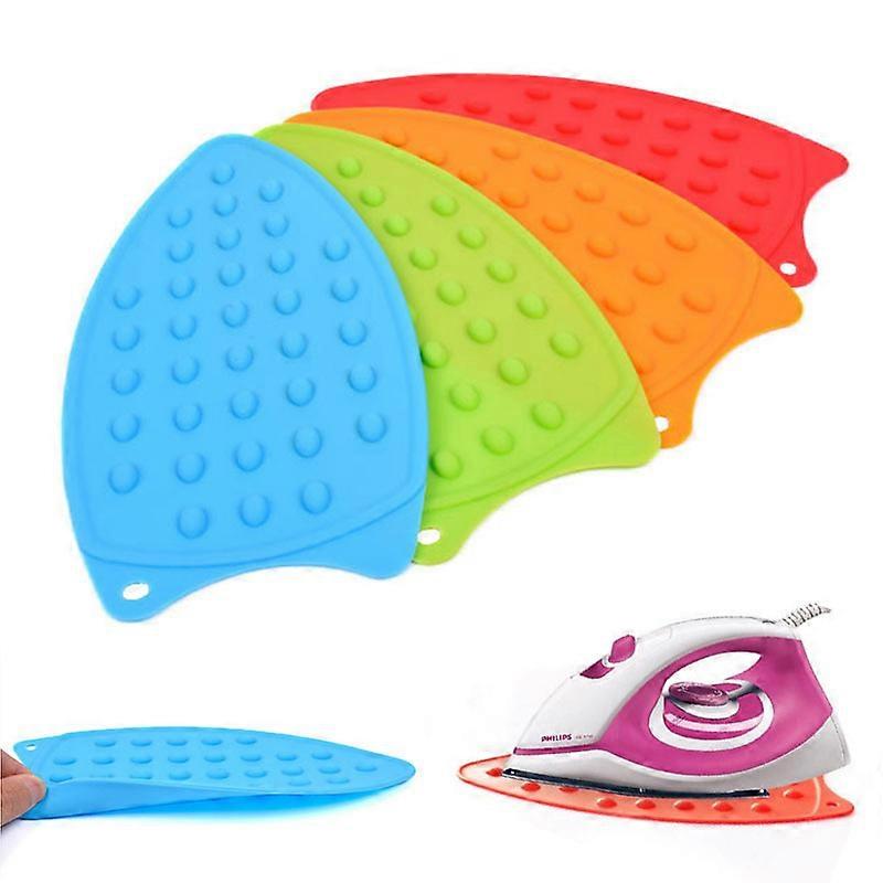 Silicone 2 PC Flexible Ironing Blanket Heat-resistant Dotted Bubbled Portable Iron Rest Pads Ironing Board Pad (Red+Blue) Betterlifefg