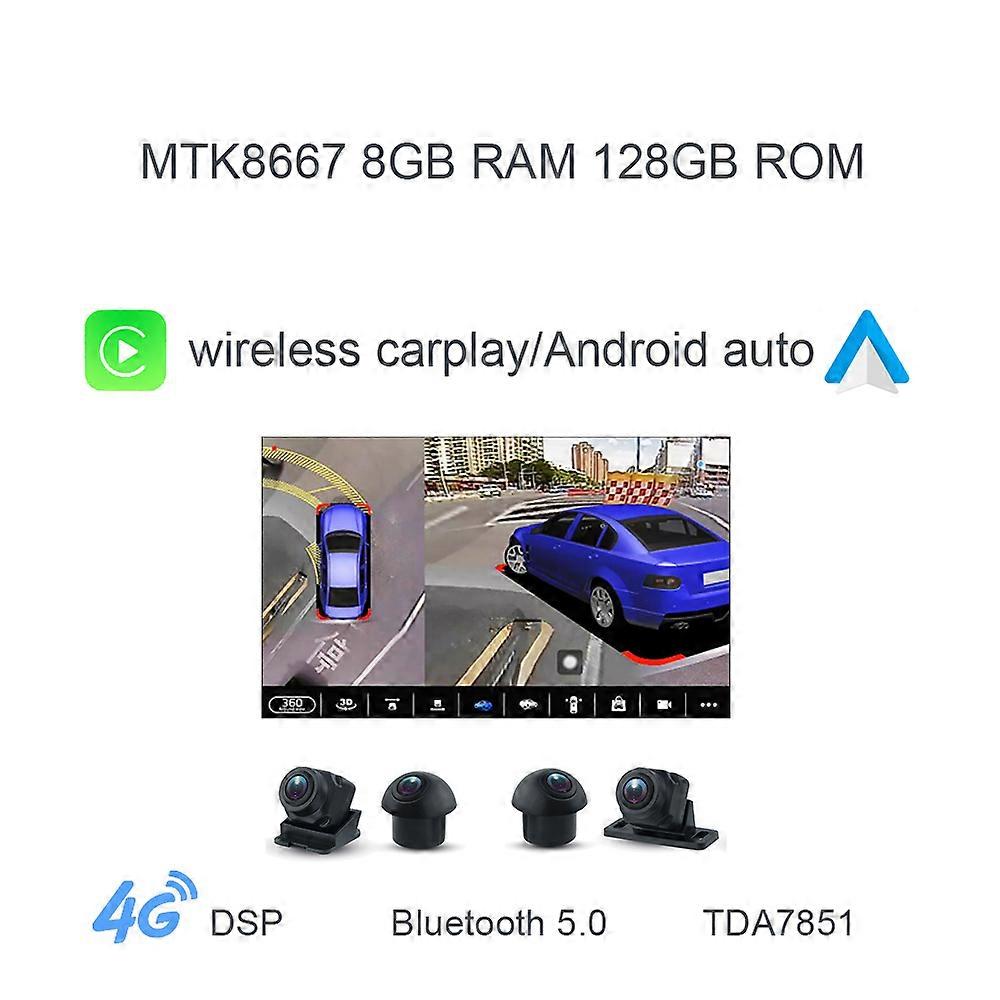 PX6 DSP 10.1" TDA7851 2 din Android 12.0 8 Core 8GB RAM 128GB car radio Map Car DVD Player RDS autoradio For kia K3 2012 - 2015