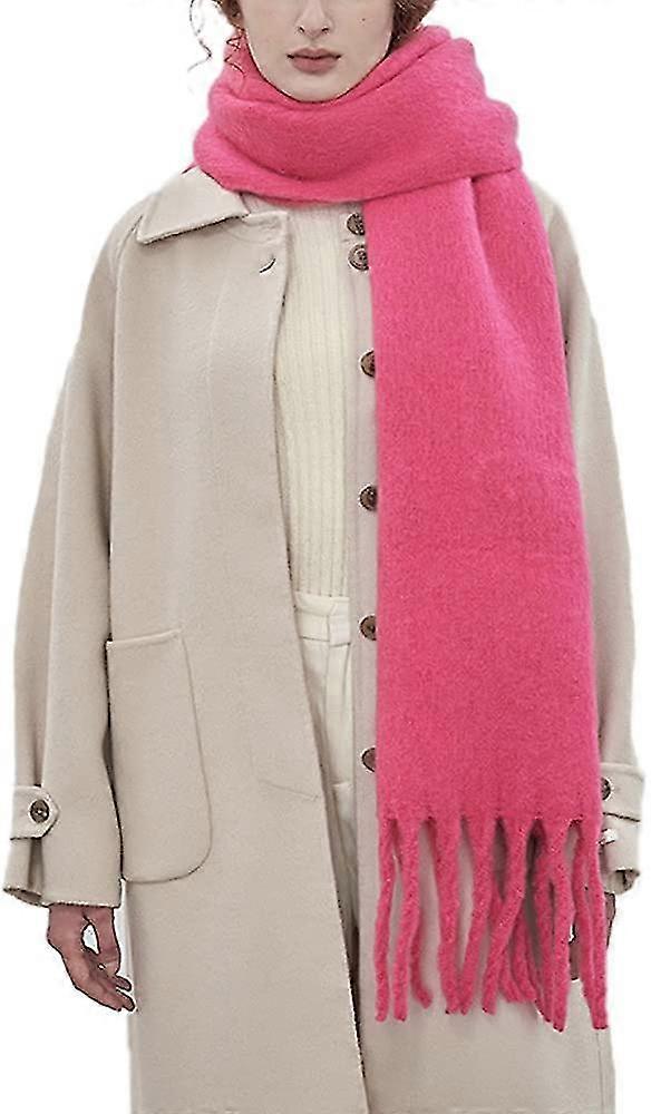 Large Chunky Scarf Colorful Cashmere Feel Oversized Scarves Blanket Soft Big Wool Shawl Thick Winter Warm Women