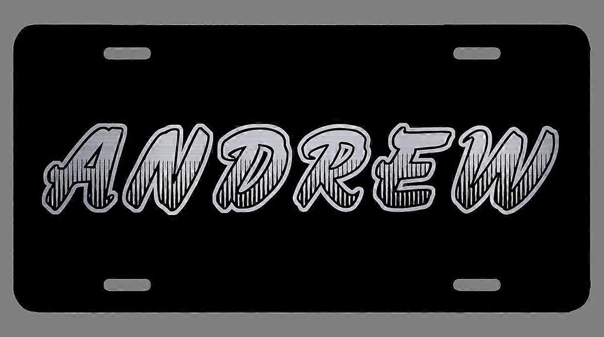 Placa de Licença de Estilo Gravado com Nome Andrew Vanity Vanity Metal | Alumínio Gravado | 6 polegadas por 12 polegadas | Carro Caminhão RV Trailer Wall Shop Man Cave | 