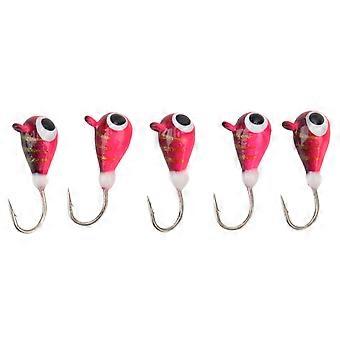 5 stuks Winter Ice Fishing Jigs Kit voor Bass Perch Crappie Micro Ice Fishing Haken Kunstaas 4MM