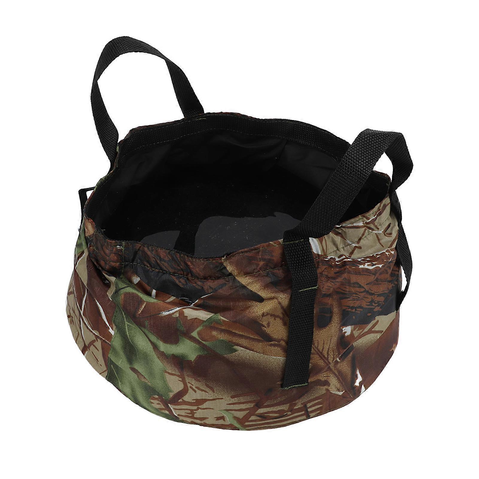 Collapsible Bucket with Handle Portable Folding Wash Basin Lightweight Water Container for Camping Hiking Fishing