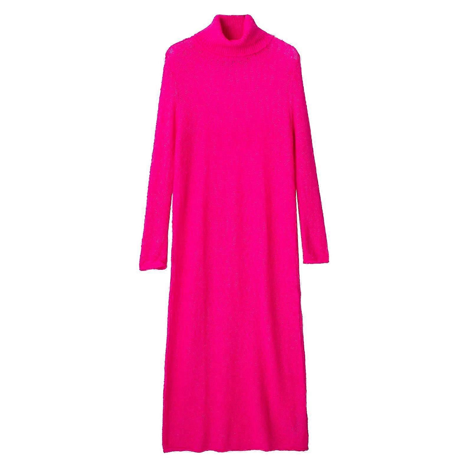 Women's Rose Red Collar Knitted