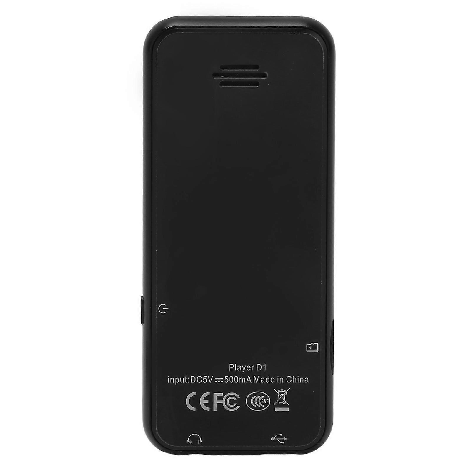 1.8in MP3 Player Bluetooth 5.0 Support FM Radio E Book HD Noise Reduction 16GB Flash Memory Music Player for Sport Black 128GB Memory Card