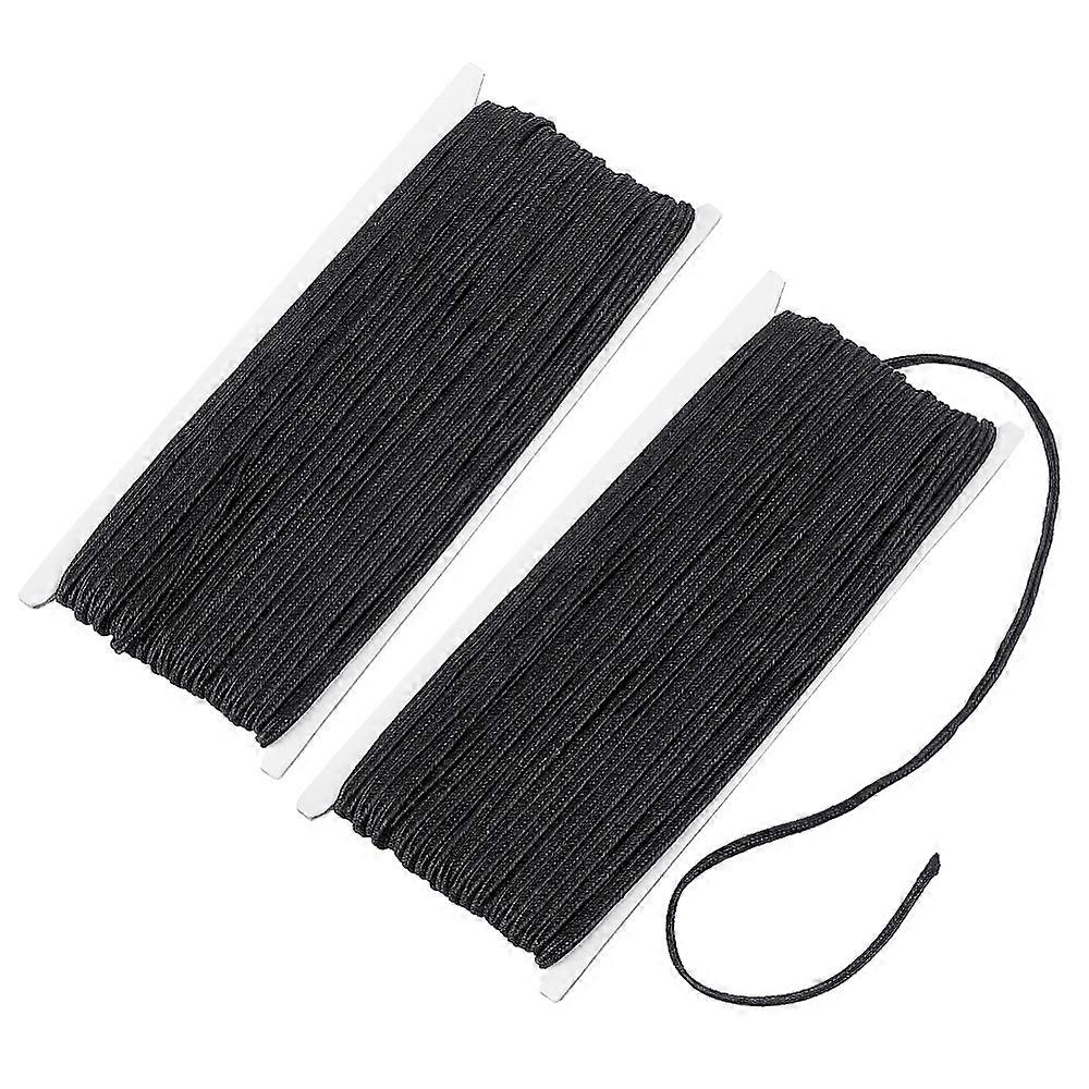65 Yards Metallic Cord 3mm Flat Polyester Thread Braided Beading Cord Non-Stretch Tinsel Cord Rope Craft Ribbon for Quilting Trimming Christmas DIY Cr