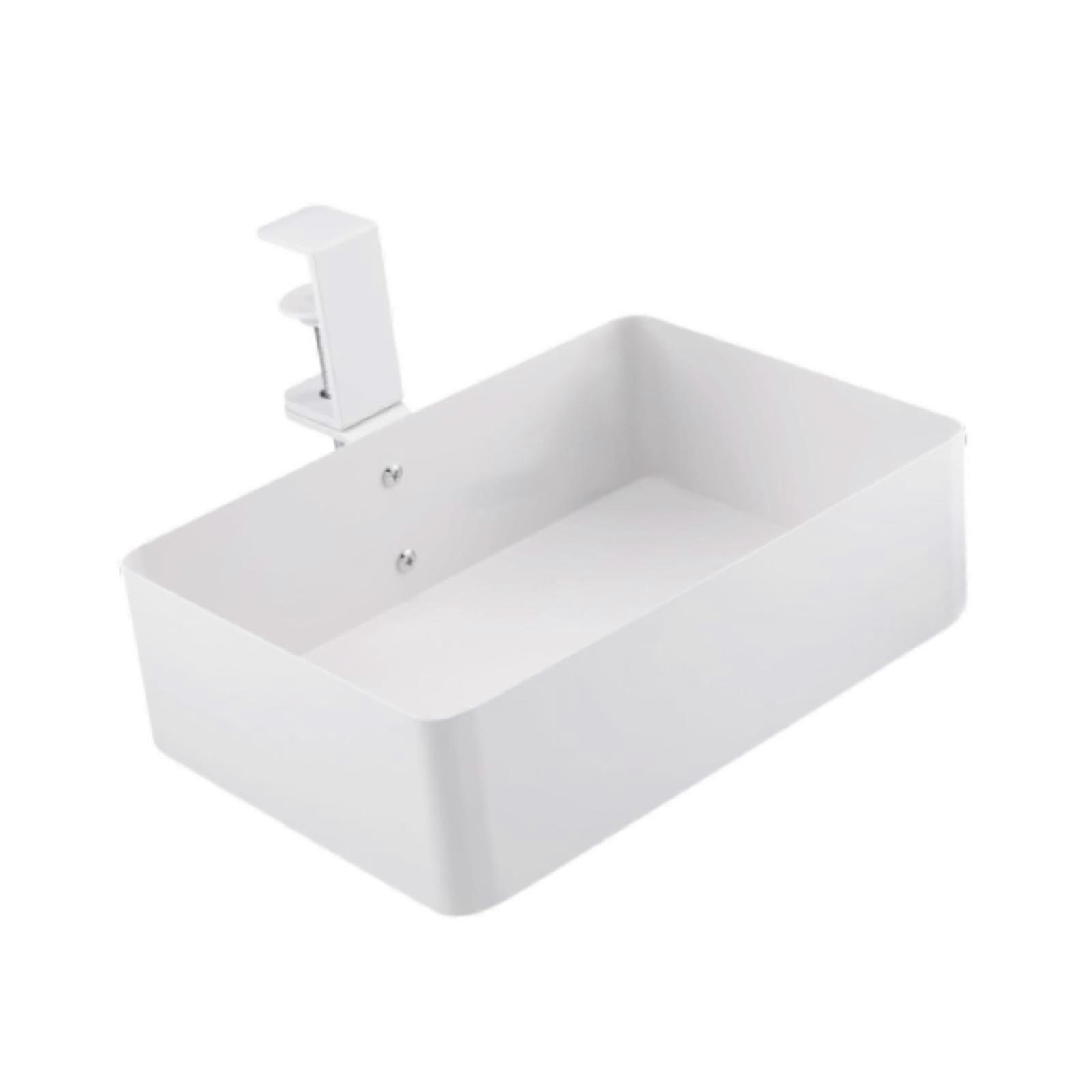 Under Desk Drawer Organizer Swivel for Game Controller Remote Control Office White