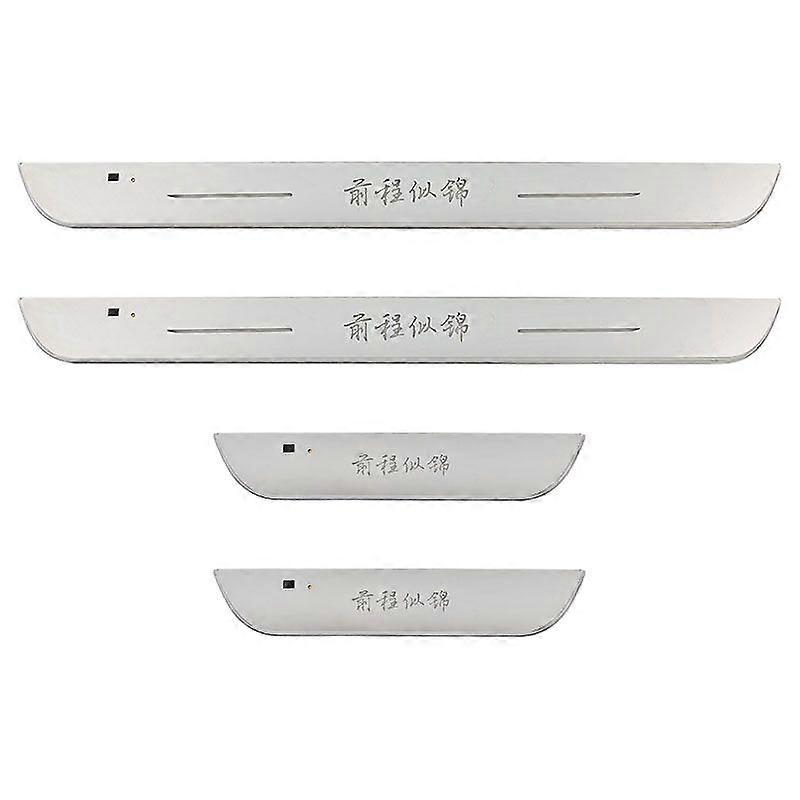Customized Car Door Sill Lights with Logo Illuminated Auto LED Pedal Scuff Threshold Plate Welcome Lamp Symphony Wireless Sensor