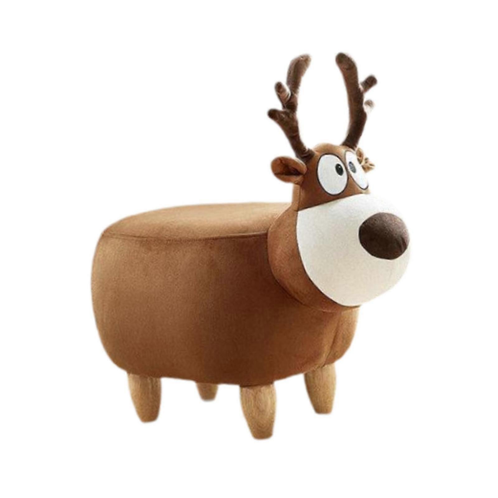 Sgabello Di Natale Cervo Sgabello Poggiapiedi per Camera Da Letto Porta Soggiorno Senza Stoccaggio