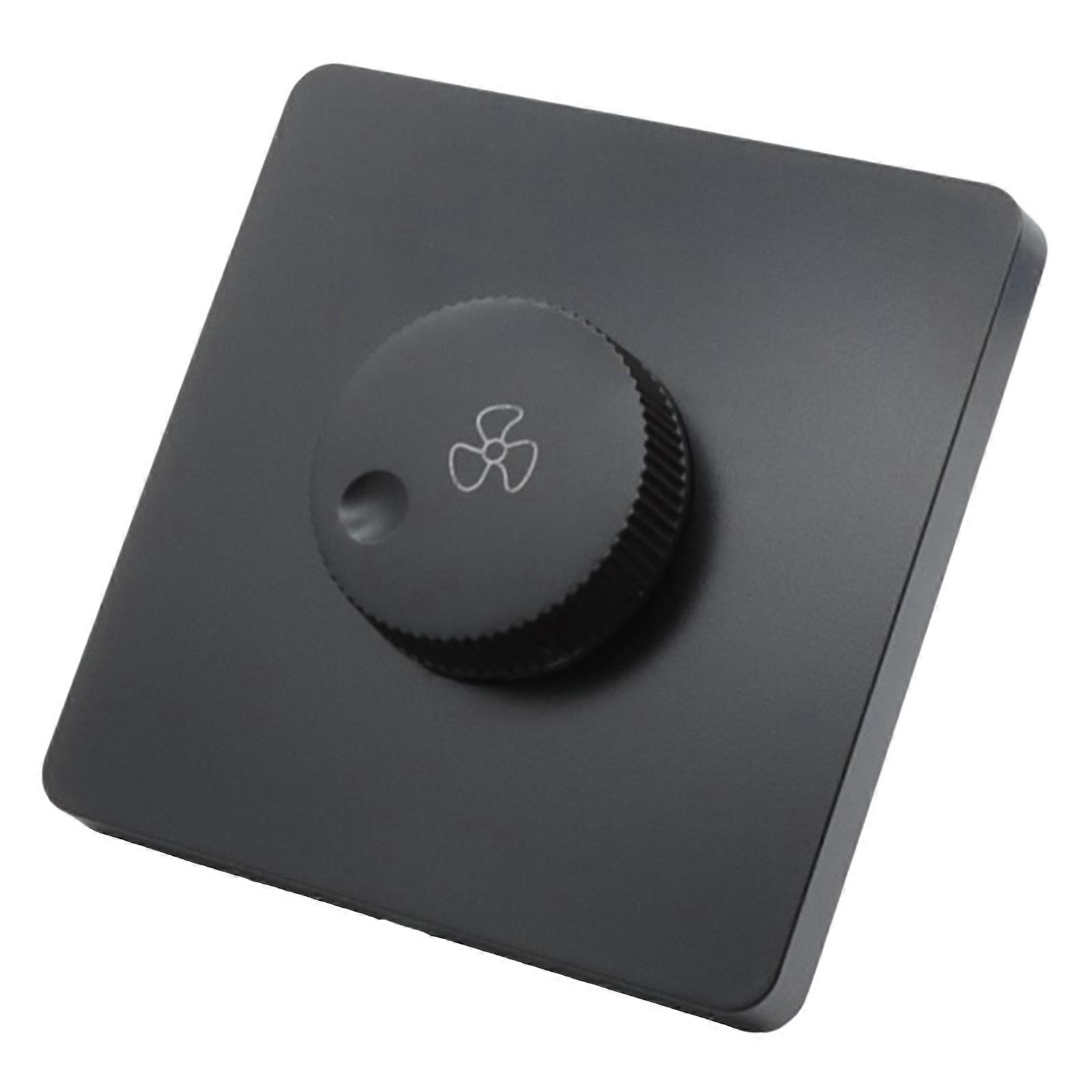 Universal Concealed Ceiling Fan Speed Controller Fan Speed Control Switch Stepless Speed Electric Fan Switch Square  Black