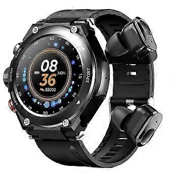 Watch With Earbuds Mp3 Bluetooth Headset 3 In 1 Smartwatch Built-in Wireless Earbuds Speaker Round Fitness Tracker