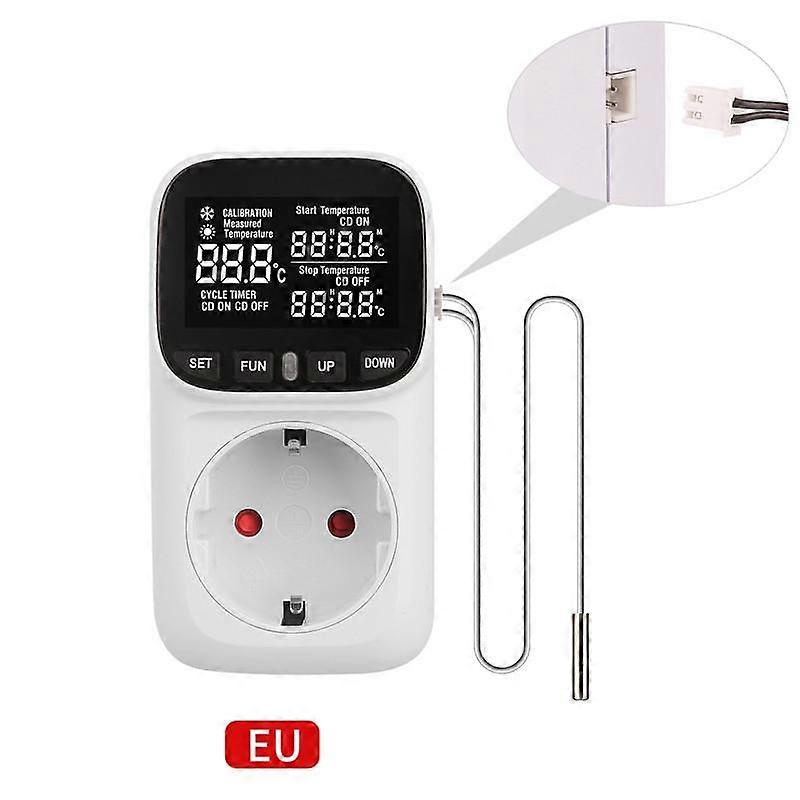 Digital Display Timer Switch Smart Temperature Controller Power Socket EU UK US Plug Outlet Home Appliance Time Control Heating Cooling