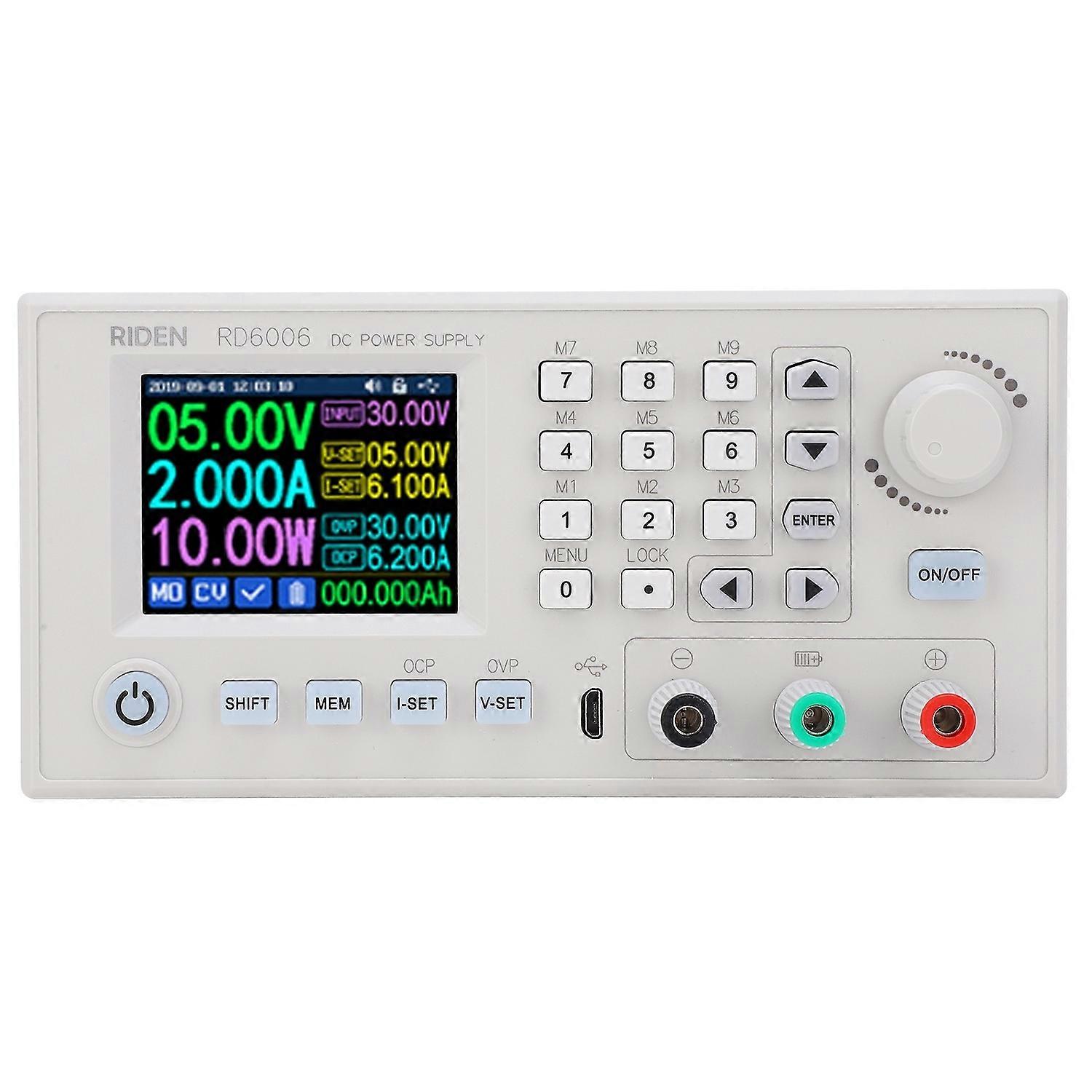 Adjustable DC Power Supply 2.4in LCD Display 6‑70V to 0‑60V Voltage Regulator AdapterRD6006 without
