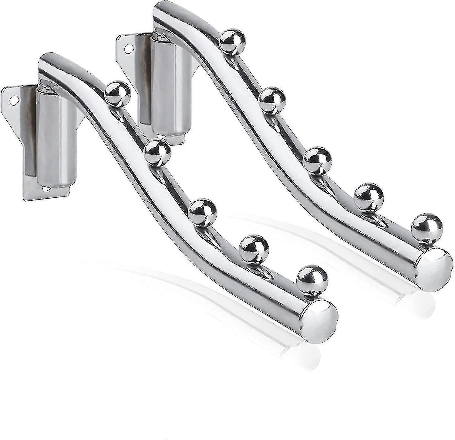 2 Pack Mount Folding H Racks Less Steel Coat Hooks With Swin