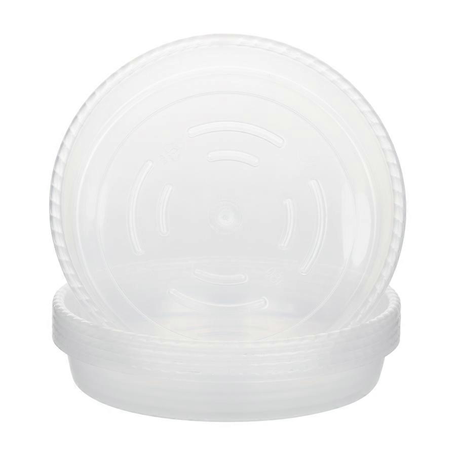Durable Plastic Saucers, 5 Pack for Flower Pots, Clear Design