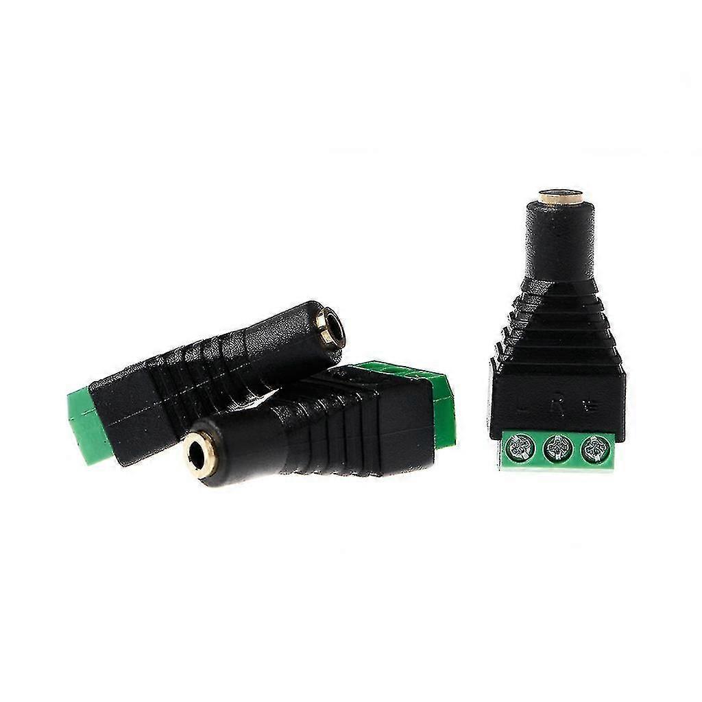 3 Pcs Video AV Balun 3.5mm Stereo Female to AV 3 Screw Terminal Connector Block - Efficiently Connect Audio and Video Devices with Balun Connectors