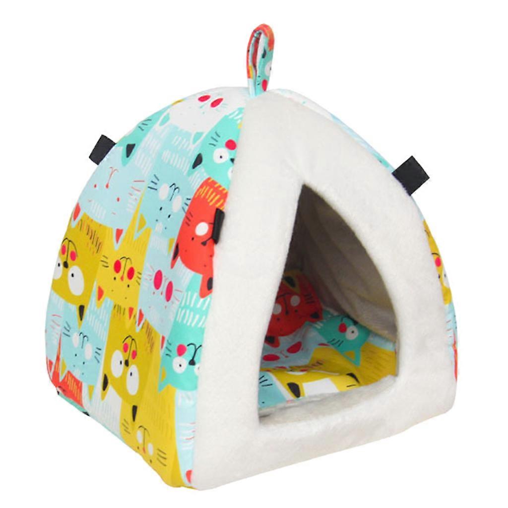 Guinea Pig Bed Plush House for Hamster Hideout Hammock for Small Pets Ferret Swing for Pet Playing Sleeping Hiding  small