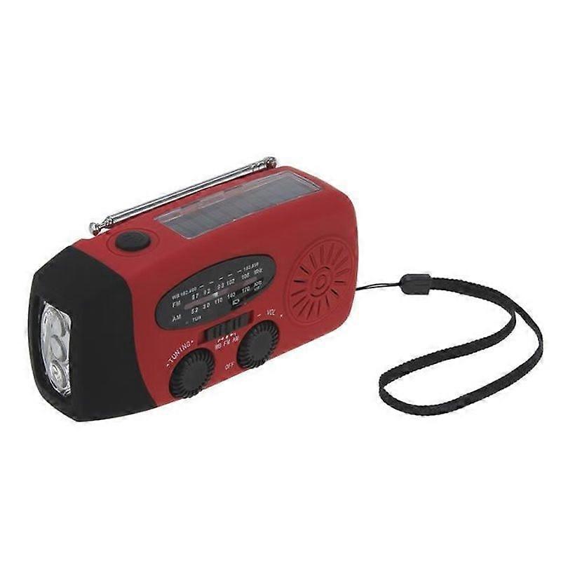 Solar Crank Radio Hand Dynamo AM - FM Weather Radio LED Flashlight Multi-function