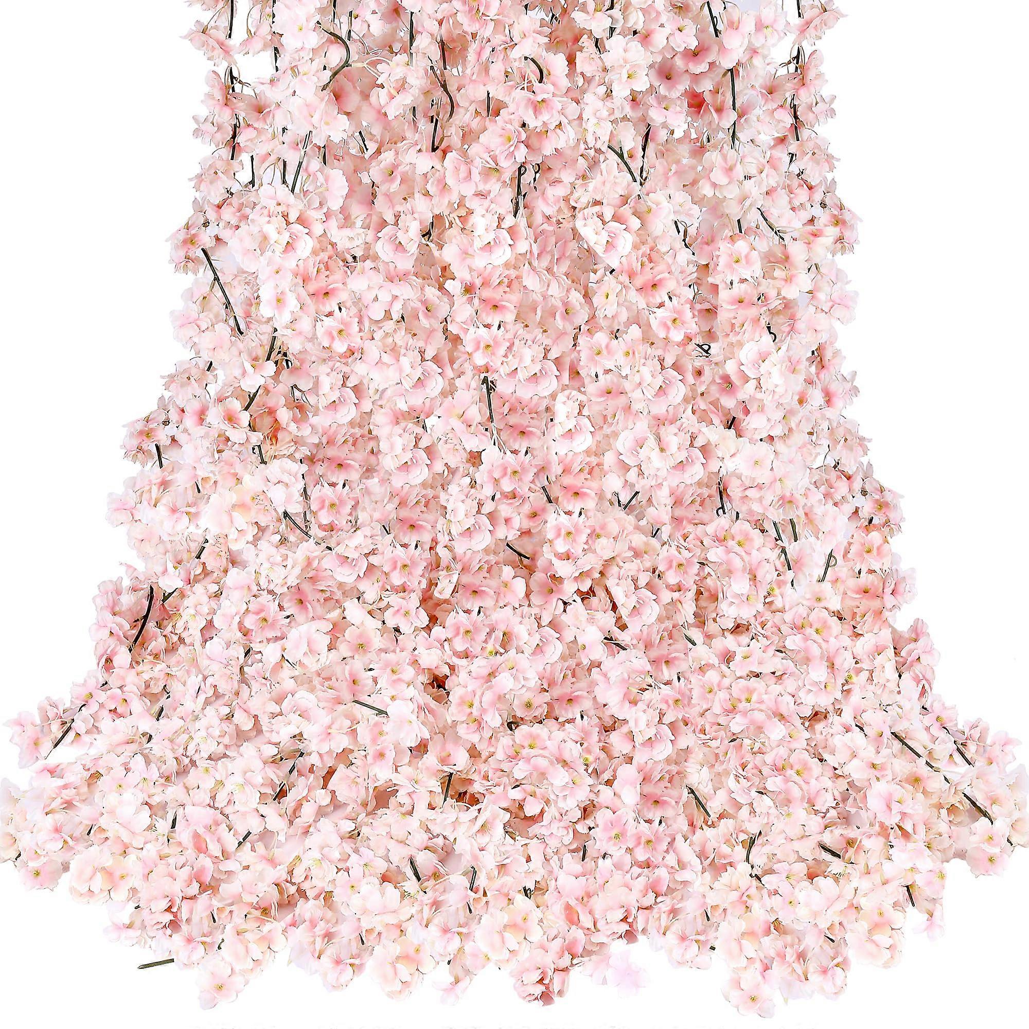 Cherry Blossom Garland 10 Pack - Artificial Flower Vines for Home