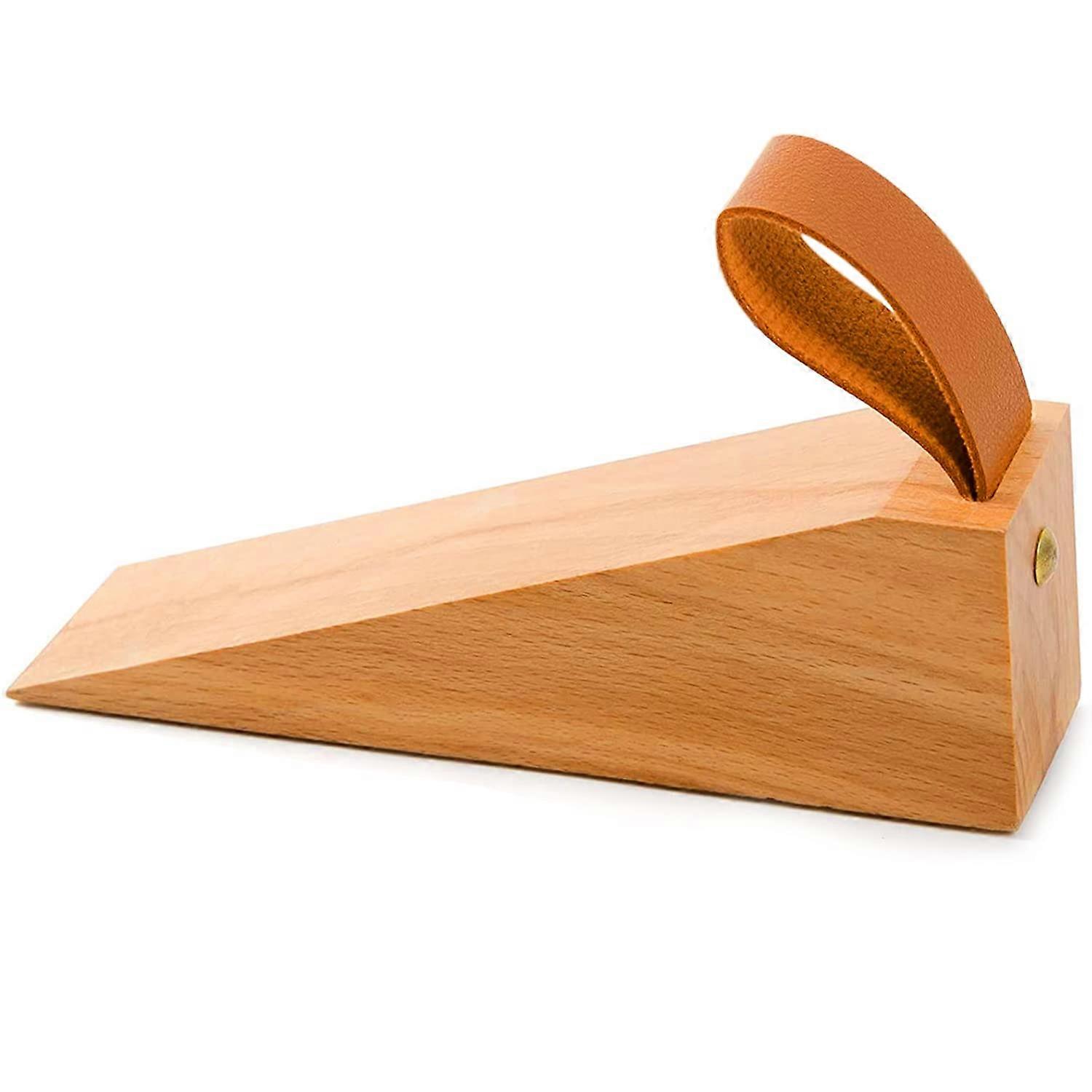 Adjustable Wooden Non-Slip Door Stopper for 02"-13" Gaps