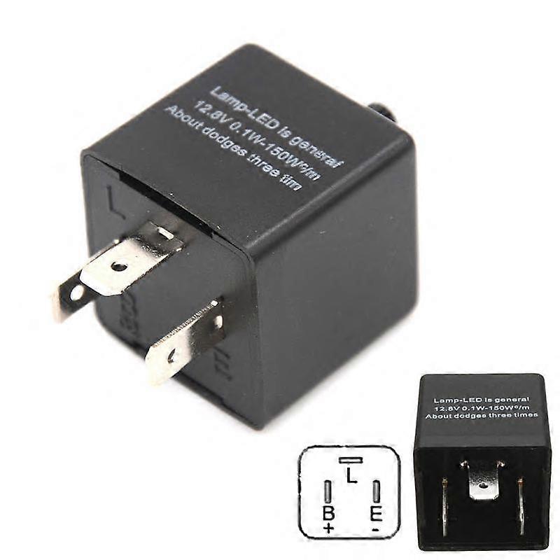 12V 3-Pin LED Adjustable Electronic Flasher Relay for Turn Signal Light