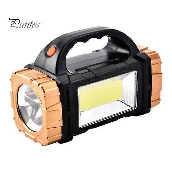 Portable Lamp Solar Flashlight with Handle USB Rechargeable 7 Modes High Lumens IPX5 Waterproof LED Work Light Camping Torch