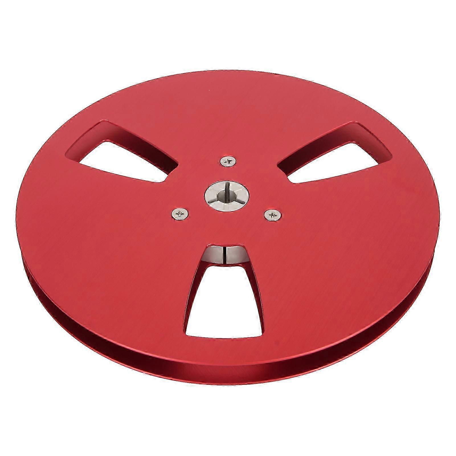 1/4 7 Inch Empty Tape Reel 3 Holes Wind Resistance Holes Open Reel Sound Takeup Reel For Recording Nab Red