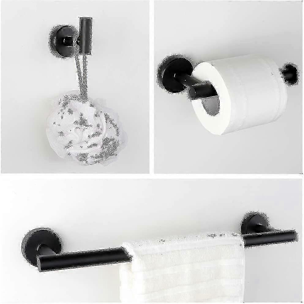 4pcs Bathroom Hardware Set, Matte Black Bathroom