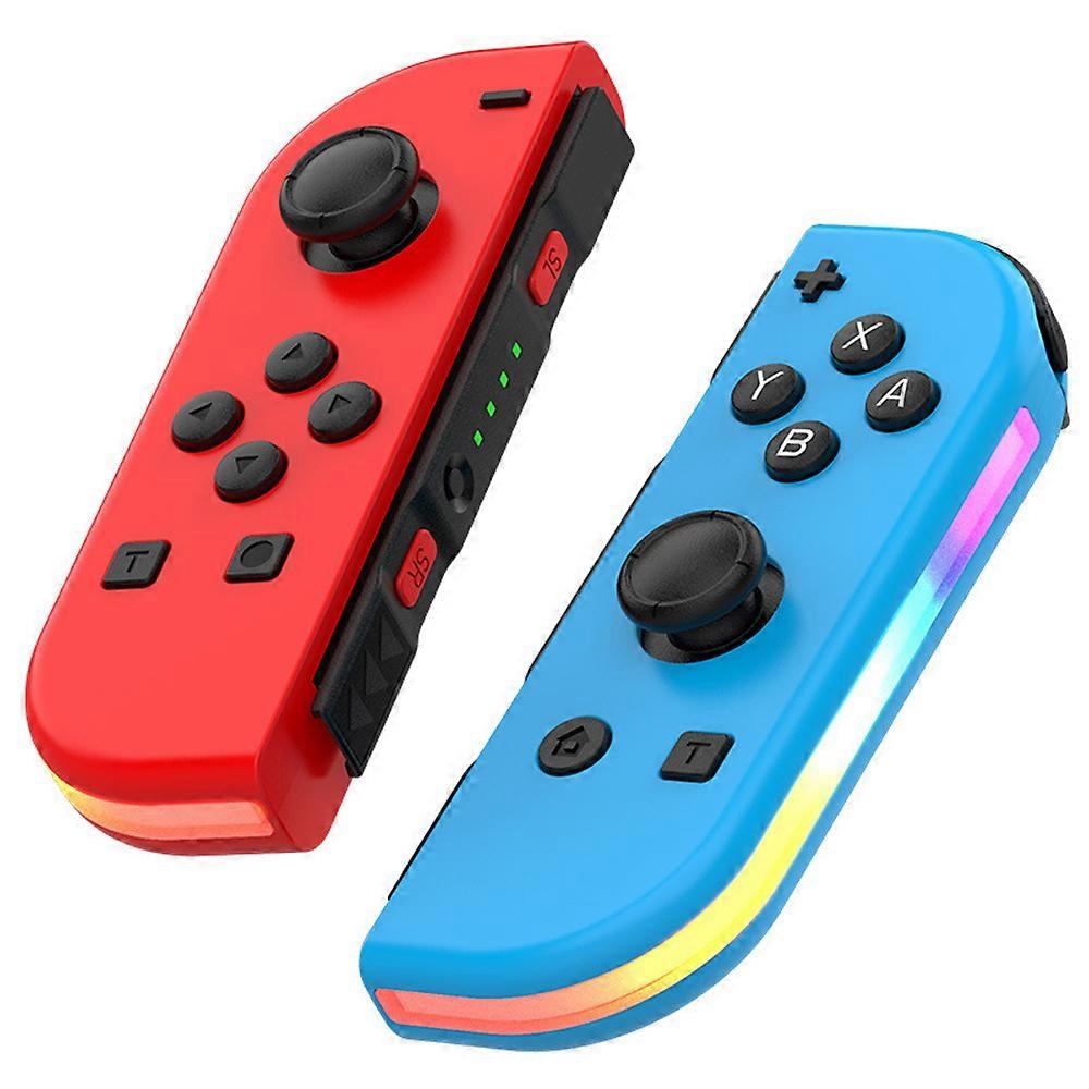 BT 5.2 RGB LED Switch L/R JoyCon Gamepad for Nintendo Switch/Lite/Oled JoyCon Gamepads Joystick with Dual Vibration