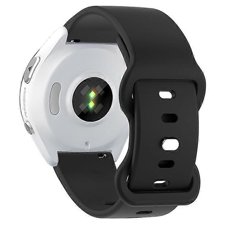 Universal 22mm Silicone Watch Strap Solid Color Butterfly Shape Buckle Replacement Band