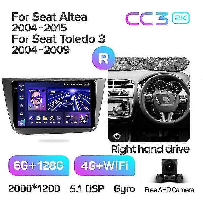 CC3 2K For Seat Altea 5P 2004 - 2015 Toledo 5P III 3 2004 - 2009 LHD RHD Car Radio Multimedia Video Player Navigation stereo GPS Android 10 No 2din 2