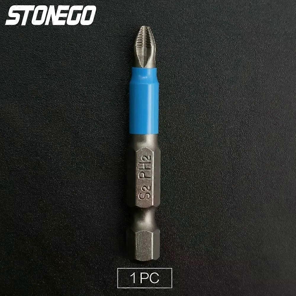 Stoengo Screwdriver Bits 1/4" Hex Shank Magnetic Cross Screw Head Anti Slip Electric Tip 50Mm Driver Drill Set Tools