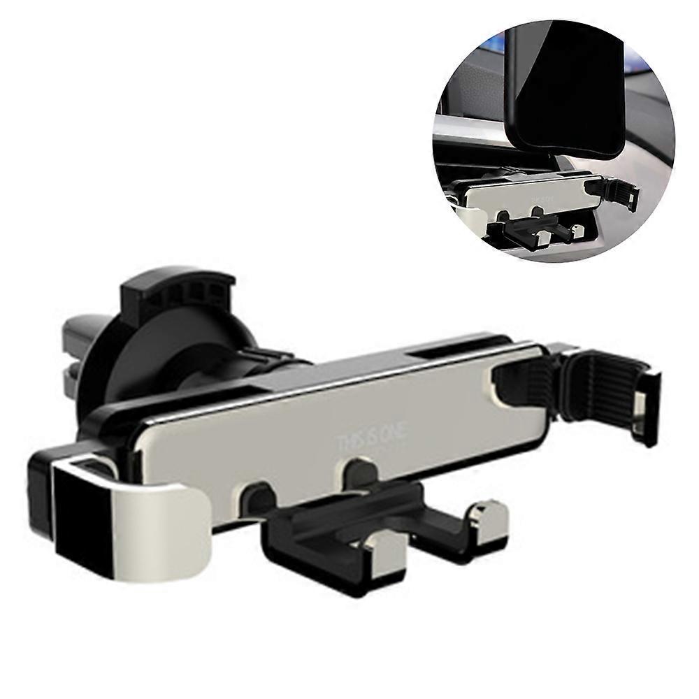 グラビティカーブラケット、4-6.5インチデバイス用のユニバーサルカーベント電話マウント、滑り止めシリコン付きワンステップオートロック、柔軟性の高い球形