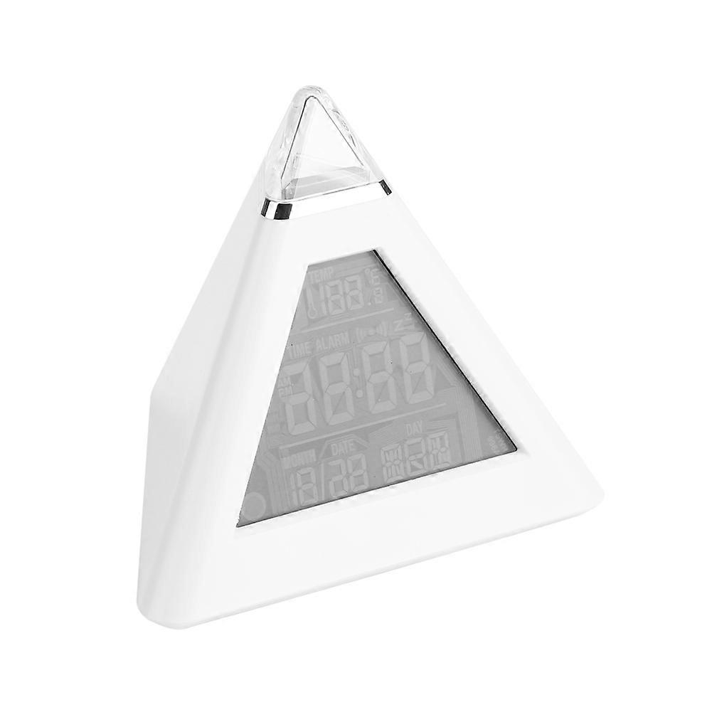 LED Color Changing Digital LCD Alarm Clock Thermometer Night Light Desktop Table Clocks