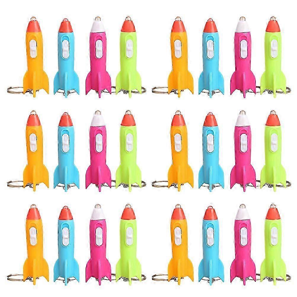 24pcs Creative Rockets Head Designed Keychains Handbag Pendants Key Pendants