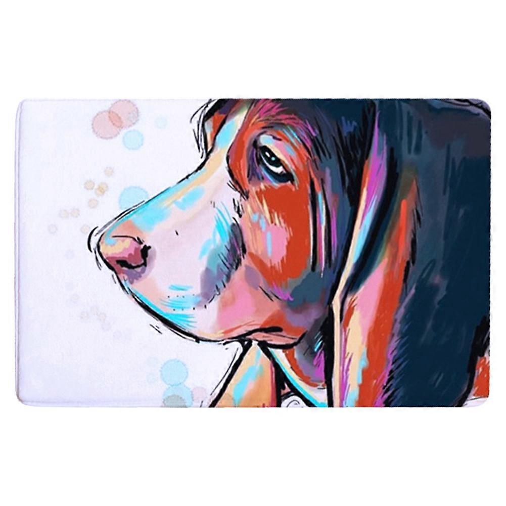 Dog Printing Non-Slip Bathroom Kitchen Mat Pad, Water Absorbent, Large Size, Durable Material, Non-Slip Design
